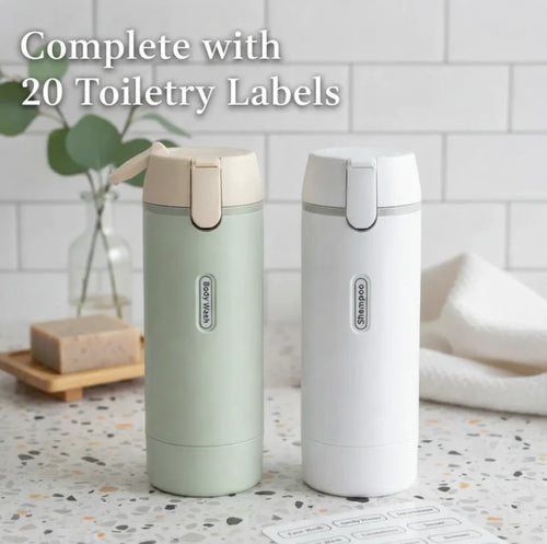 4-in-1 Travel Toiletry Bottles Set – TSA Approved, Leak-Proof Refillable Containers for Shampoo, Conditioner, Lotion & Face Cream