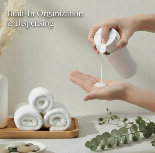 4-in-1 Travel Toiletry Bottles Set – TSA Approved, Leak-Proof Refillable Containers for Shampoo, Conditioner, Lotion & Face Cream