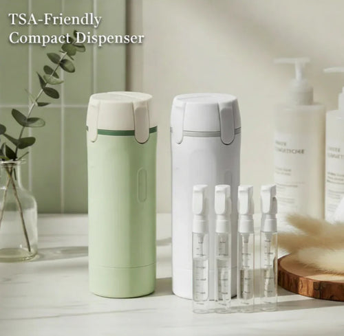 4-in-1 Travel Toiletry Bottles Set – TSA Approved, Leak-Proof Refillable Containers for Shampoo, Conditioner, Lotion & Face Cream
